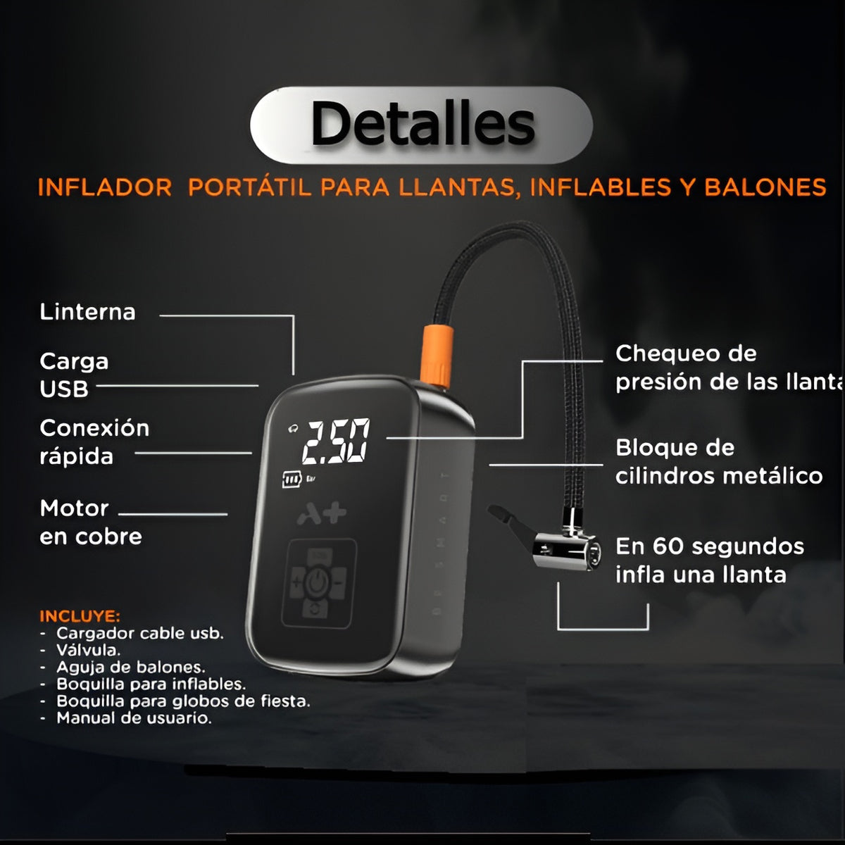 Inflador de Neumáticos Inalambrico – Envío a toda Venezuela – NQLN Store