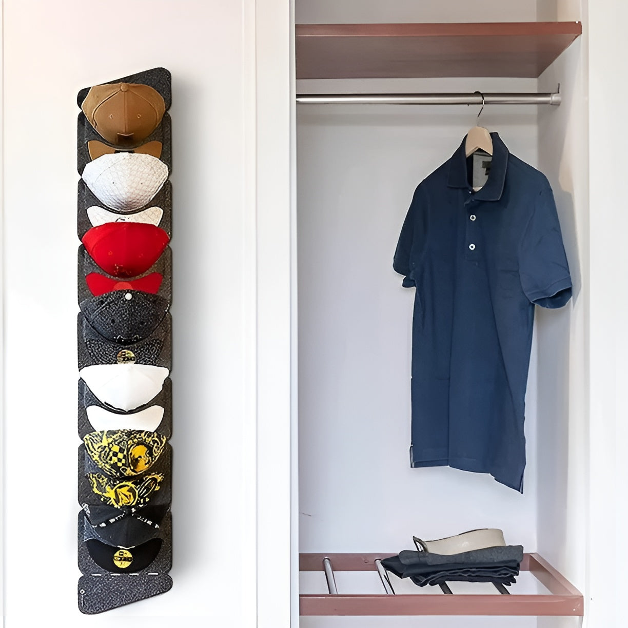 Organizador para gorras – Detalle de calidad y acabado – NQLN Store