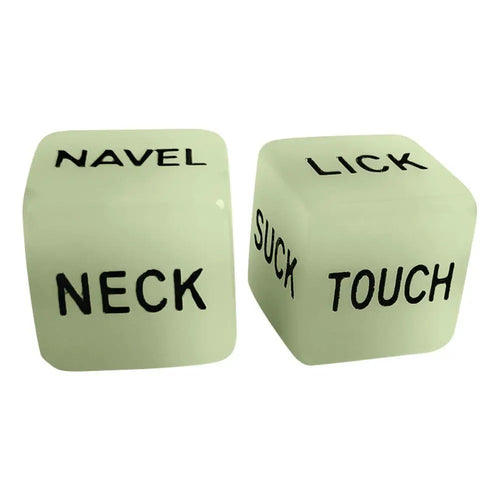Dados fluorescentes para parejas