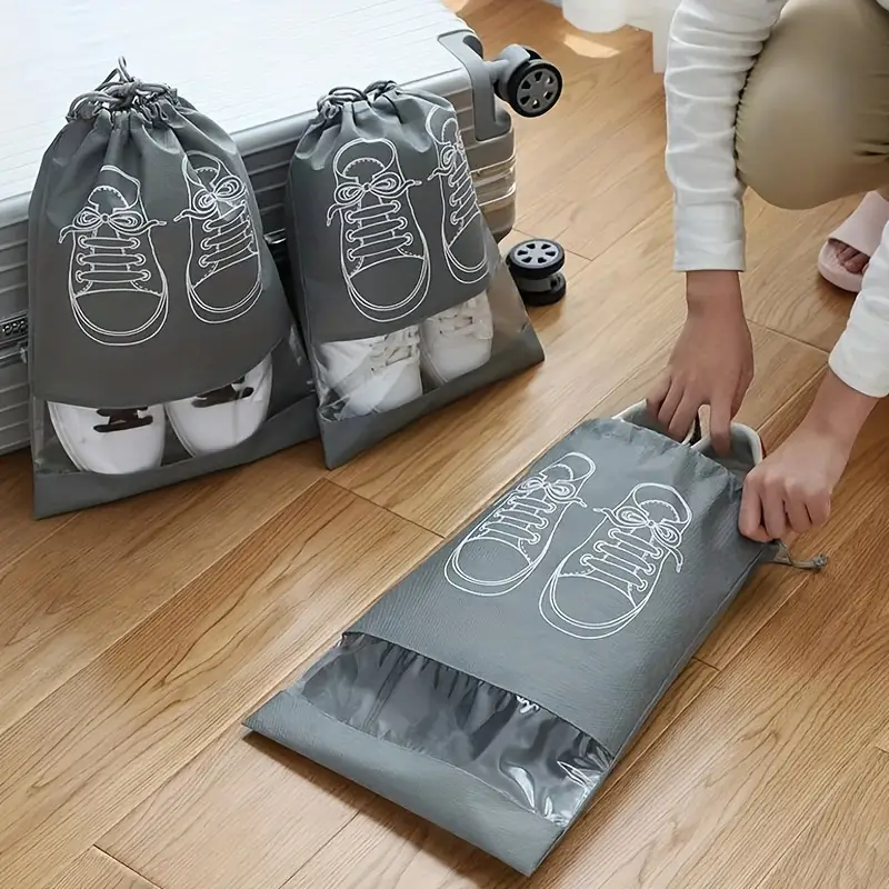 Bolsas para zapatos de viaje con cierre (Pack de 5) - B – Detalle de calidad y acabado – NQLN Store