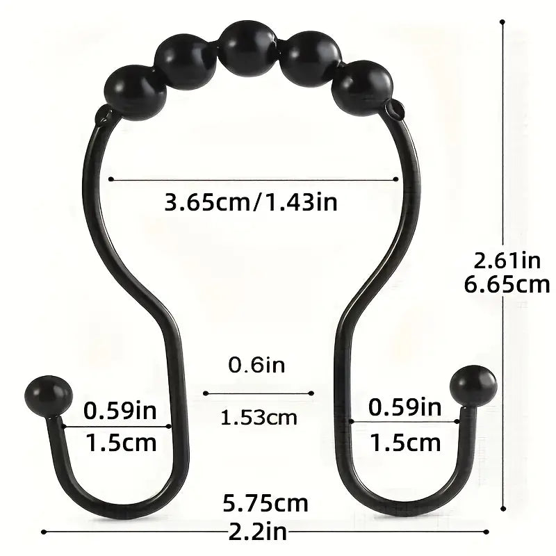 Ganchos para cortina de ducha (12 unidades) – Disponible en Caracas y Margarita – NQLN Store