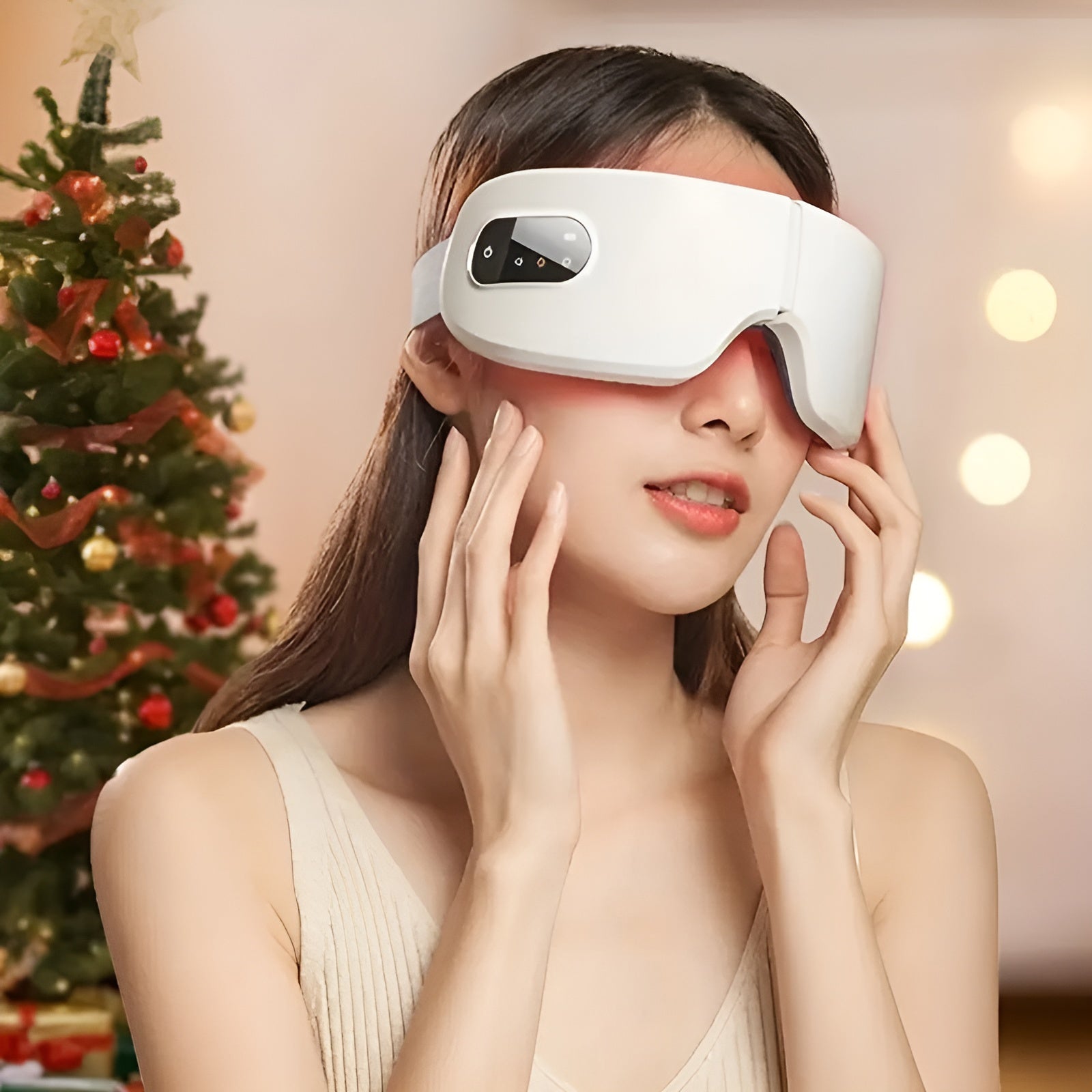Masajeador de Ojos con Calor y bluetooth – Vista adicional – Disponible en NQLN Store Venezuela