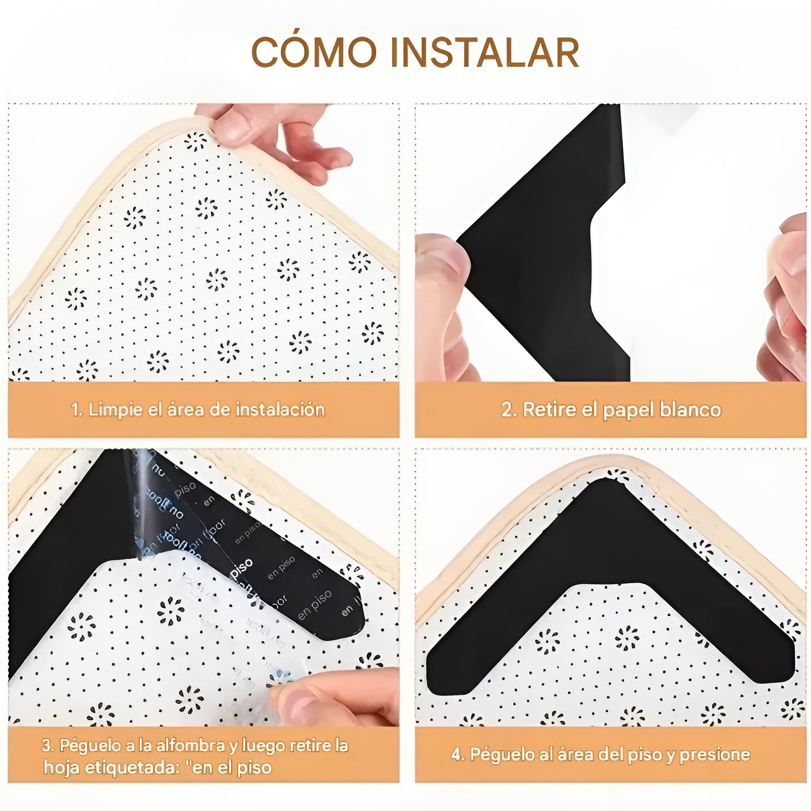 Cinta Antideslizante Para Alfombra (4 unidades) – Tienda online NQLN Store Venezuela
