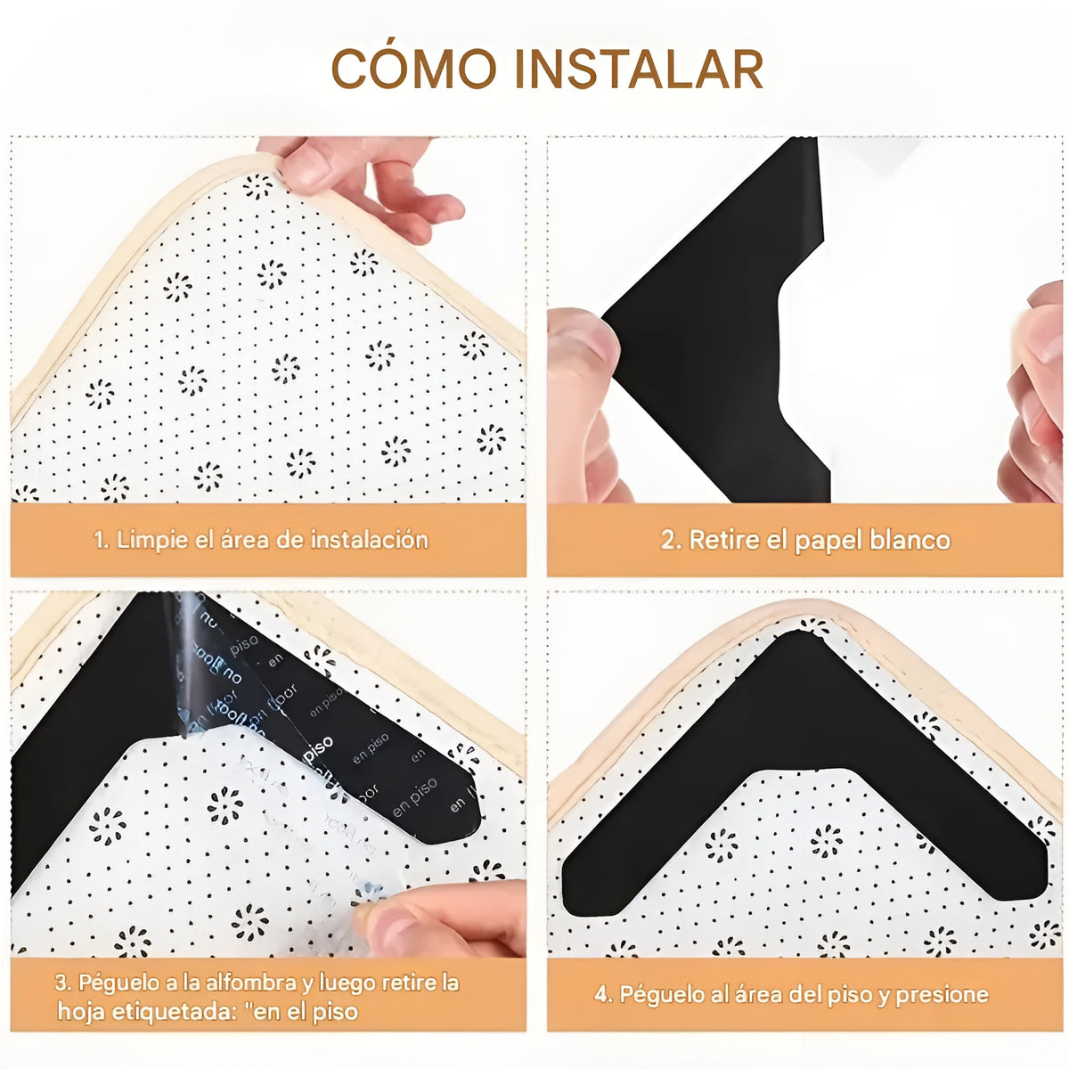 Cinta Antideslizante Para Alfombra (4 unidades) – Tienda online NQLN Store Venezuela