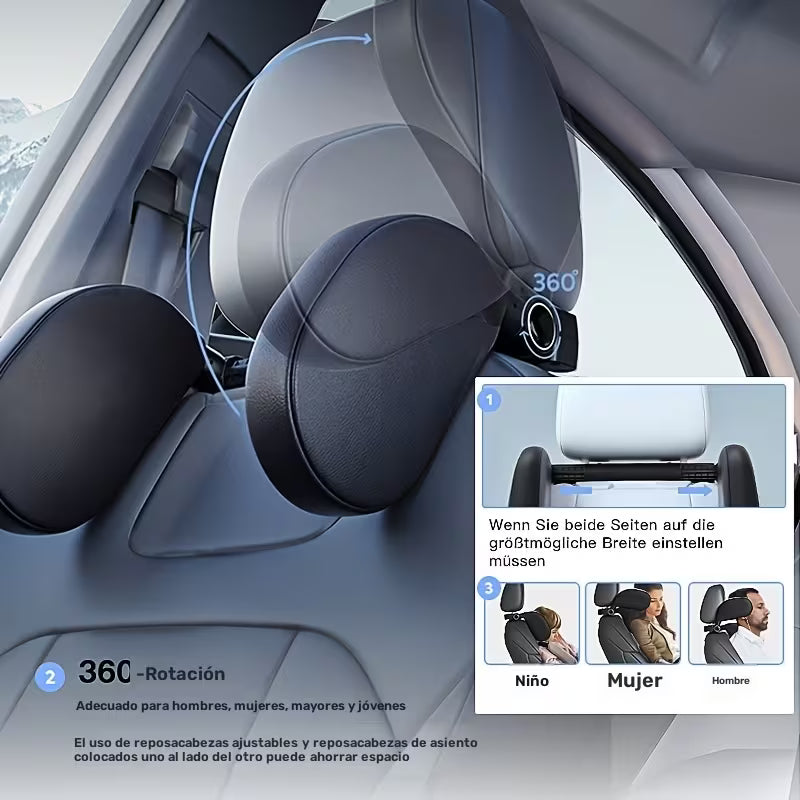 Reposacabezas Ergonomico para Carro – Detalle de calidad y acabado – NQLN Store