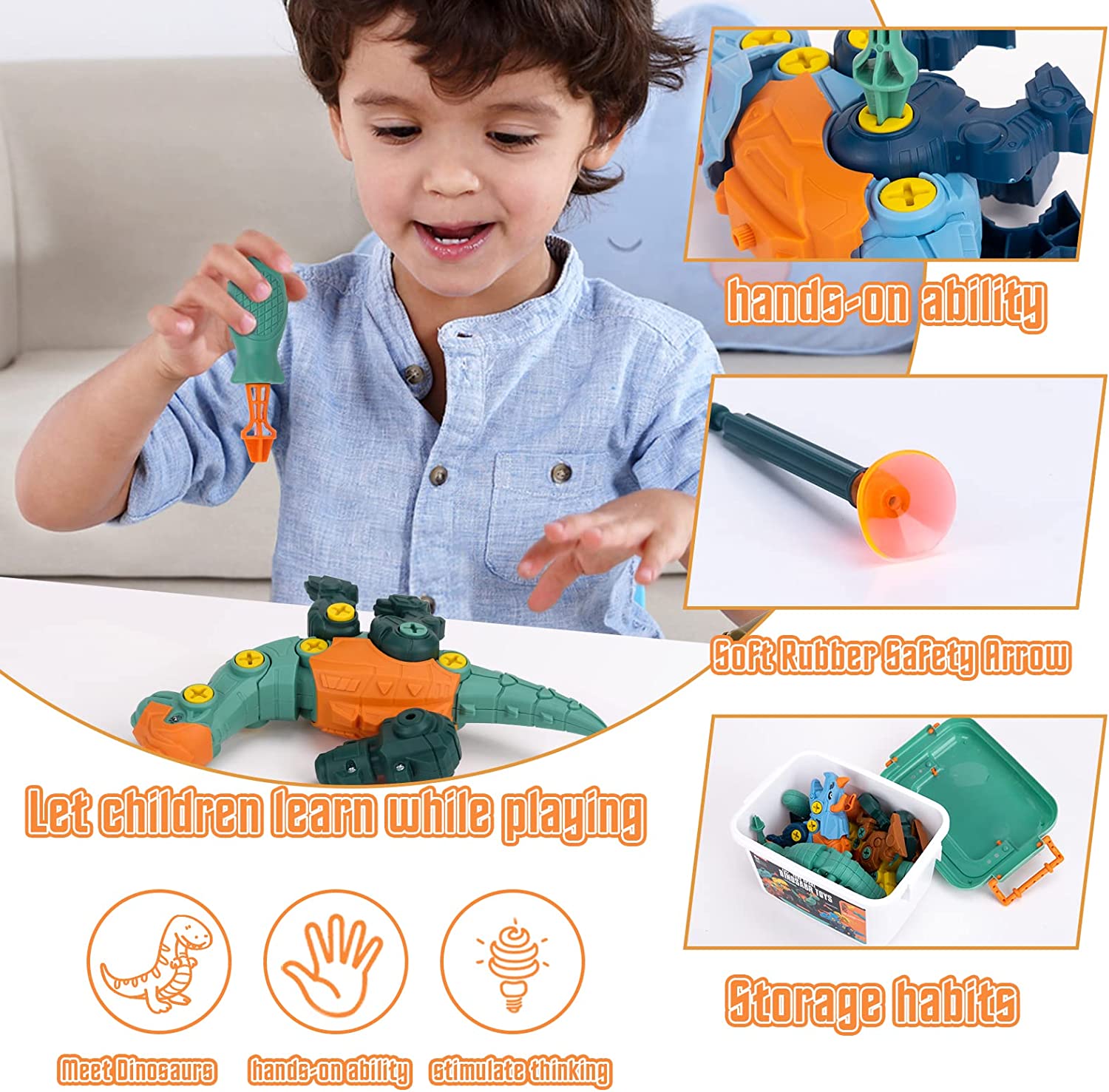 Juguete de armar dinosaurios con accesorios – Tienda online NQLN Store Venezuela