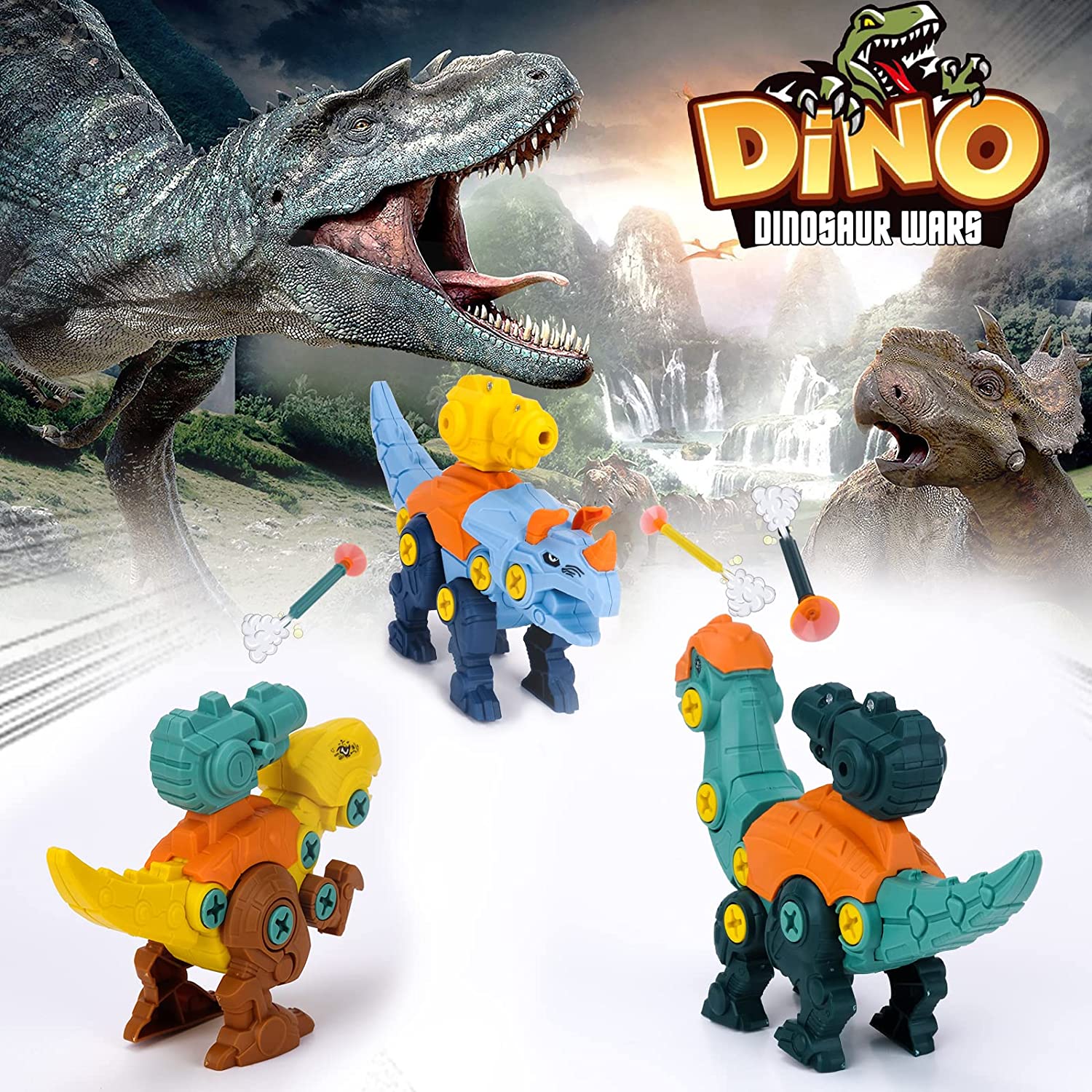 Juguete de armar dinosaurios con accesorios – Tienda online NQLN Store Venezuela