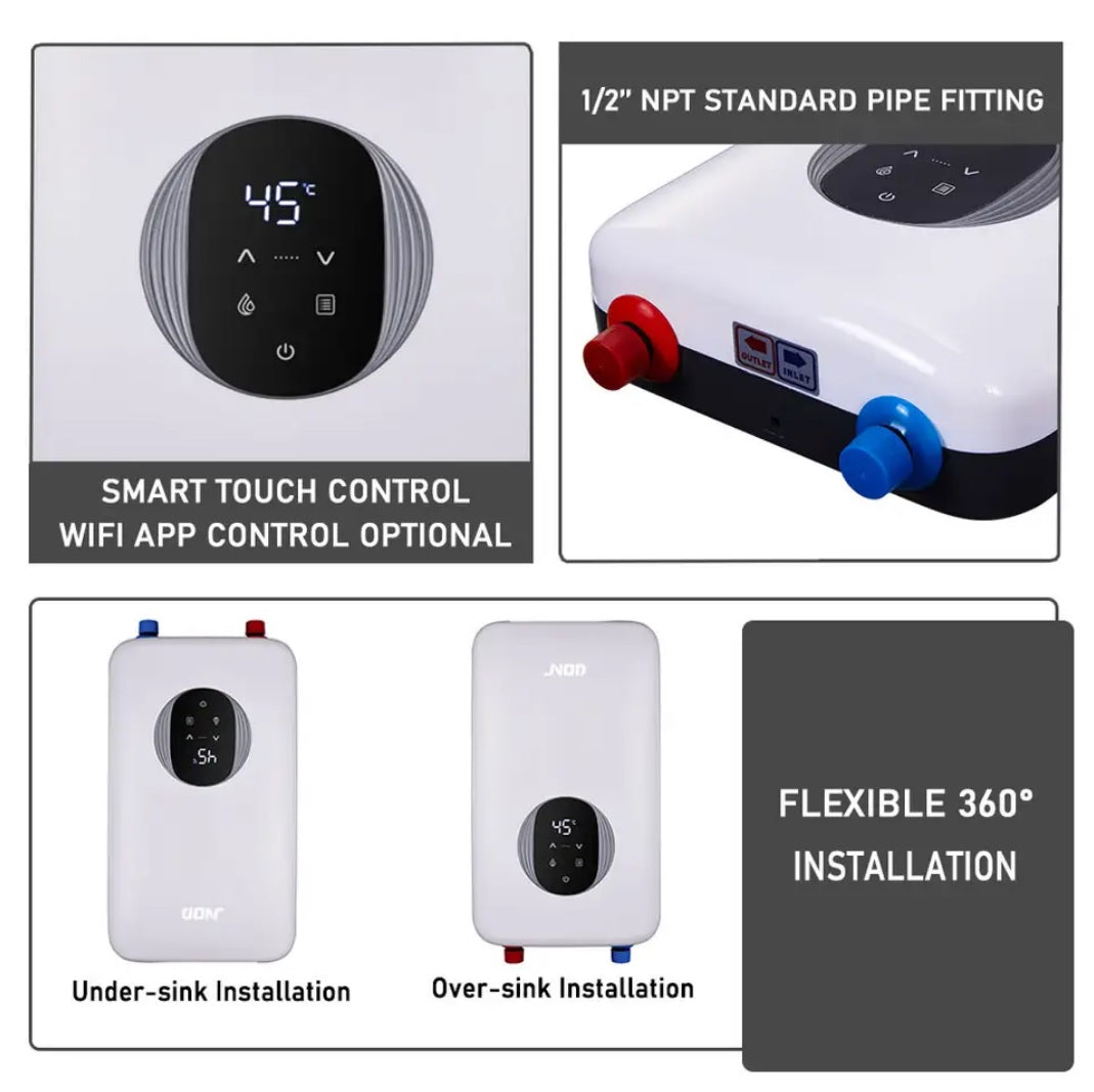 Calentador de agua con Wifi de 7000kw Para baños 220v – Detalle de calidad y acabado – NQLN Store