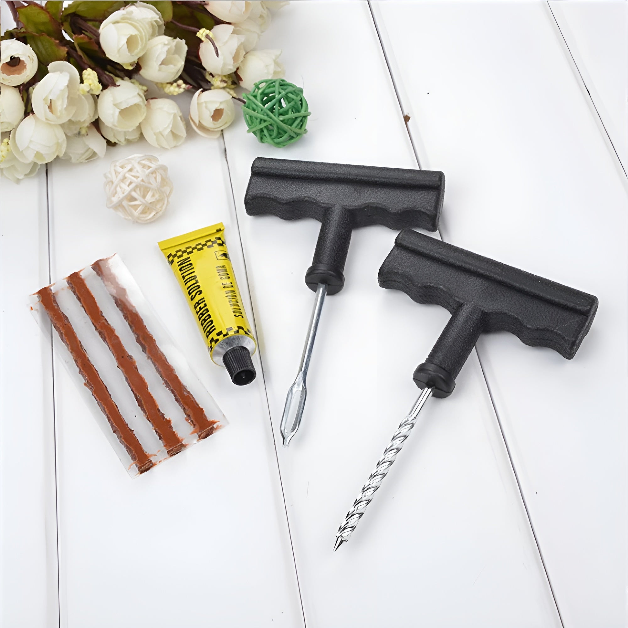 Kit Repara pinchazos de cauchos – Detalle de calidad y acabado – NQLN Store