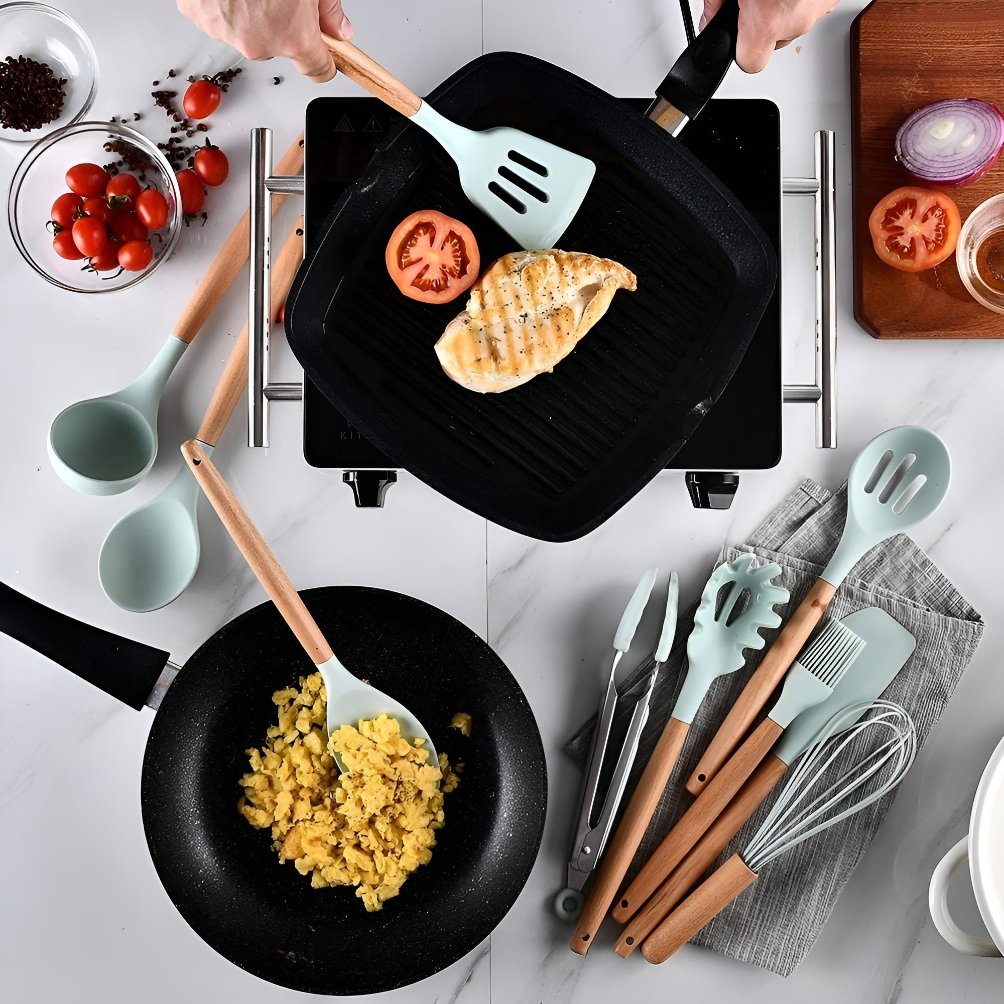Juego de utensilios de cocina de silicona 11 unidades – Tienda online NQLN Store Venezuela