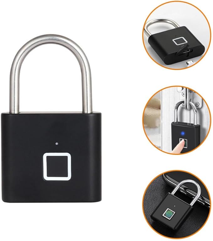 Candado con sistema de huellas dactilares – Detalle de calidad y acabado – NQLN Store
