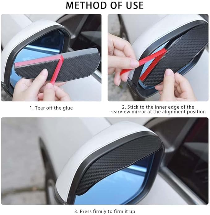 Protector de lluvia para espejo retrovisor – Vista de cerca del producto – NQLN Store