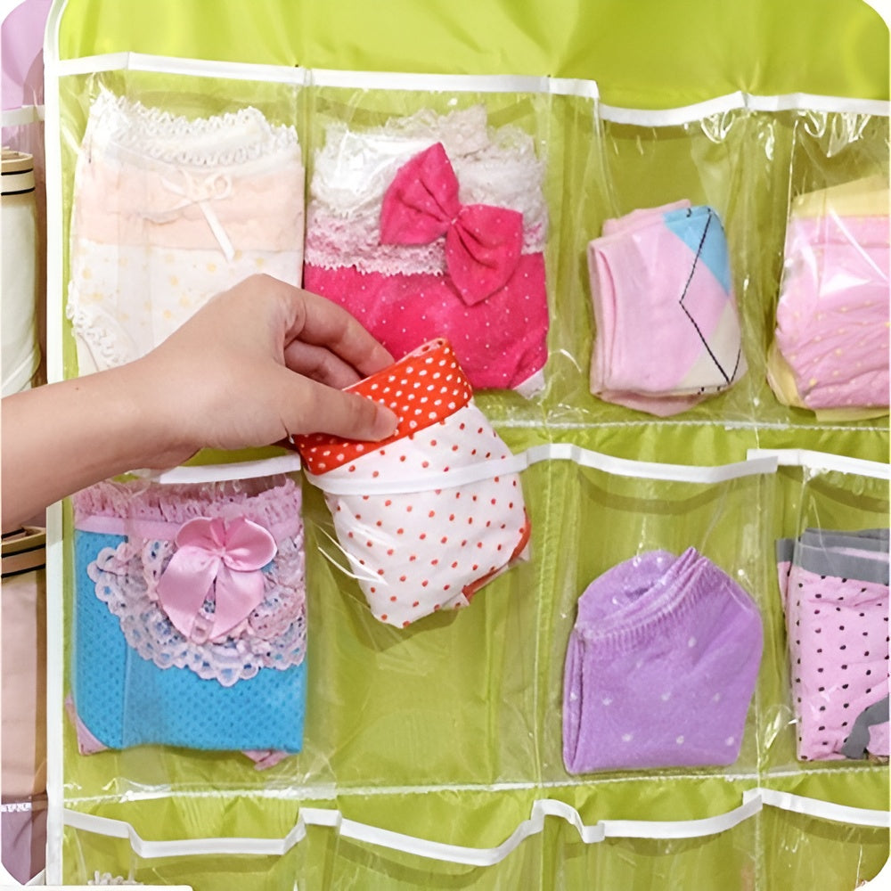 Bolsa colgante organizadora con 16 bolsillos – Detalle de calidad y acabado – NQLN Store