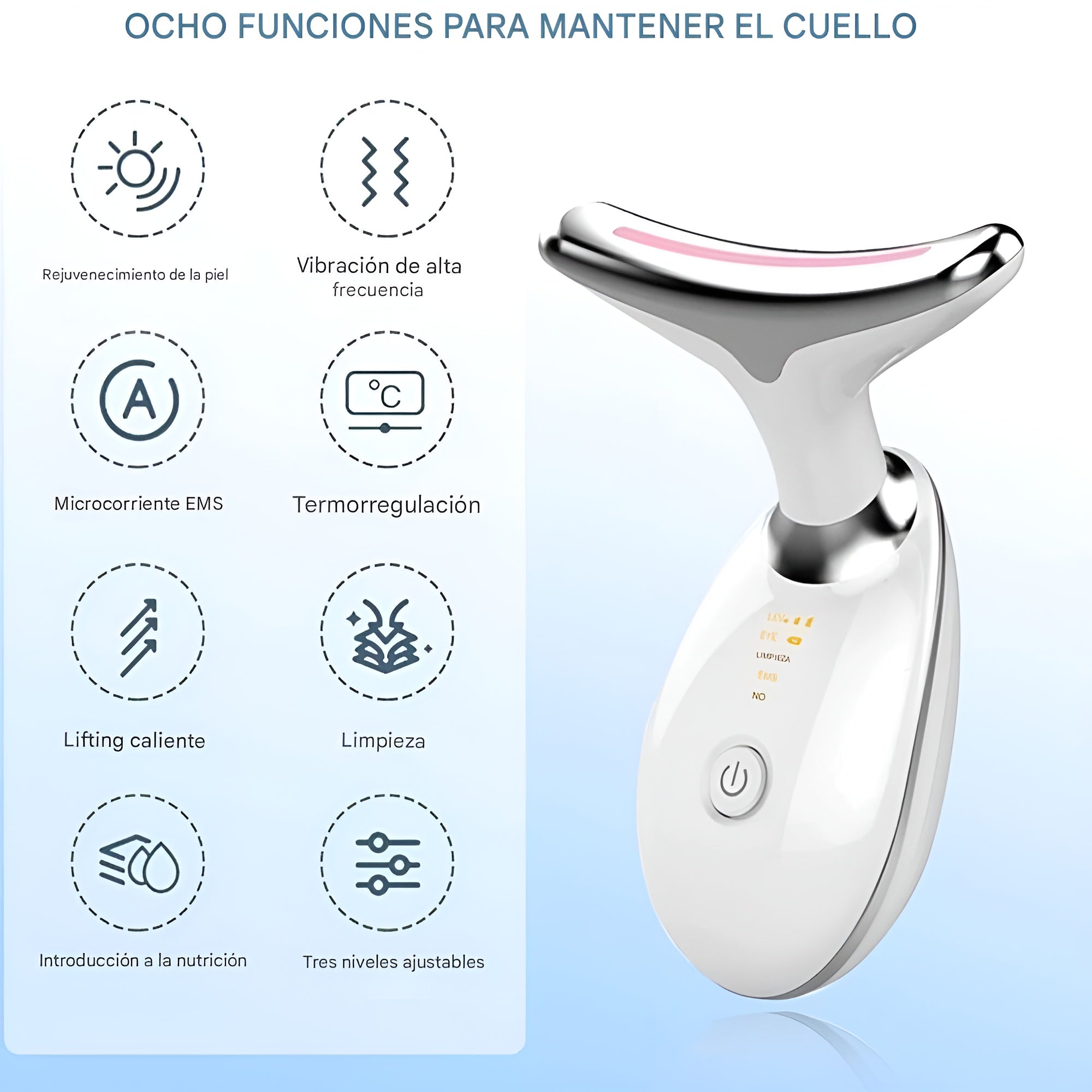 Masajeador facial – Detalle de calidad y acabado – NQLN Store