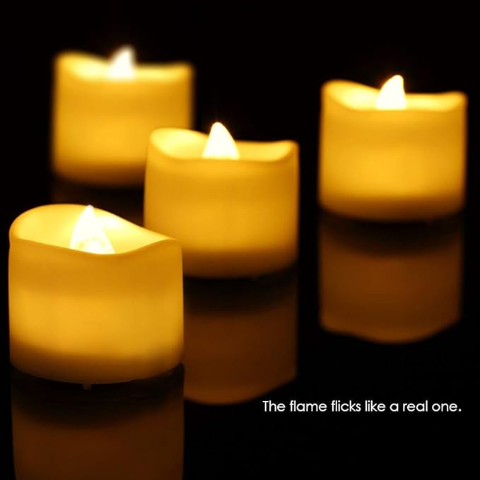 Velas electricas de colores (24 unidades) – Vista de cerca del producto – NQLN Store