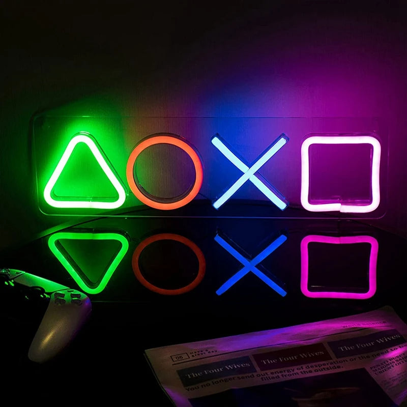Iluminacion ambietal Play station en neon – Vista adicional – Disponible en NQLN Store Venezuela