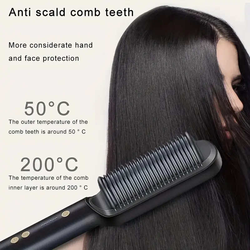 Plancha de cabello combinada 2 en 1 con peine de calor medio para pelo – Envío a toda Venezuela – NQLN Store