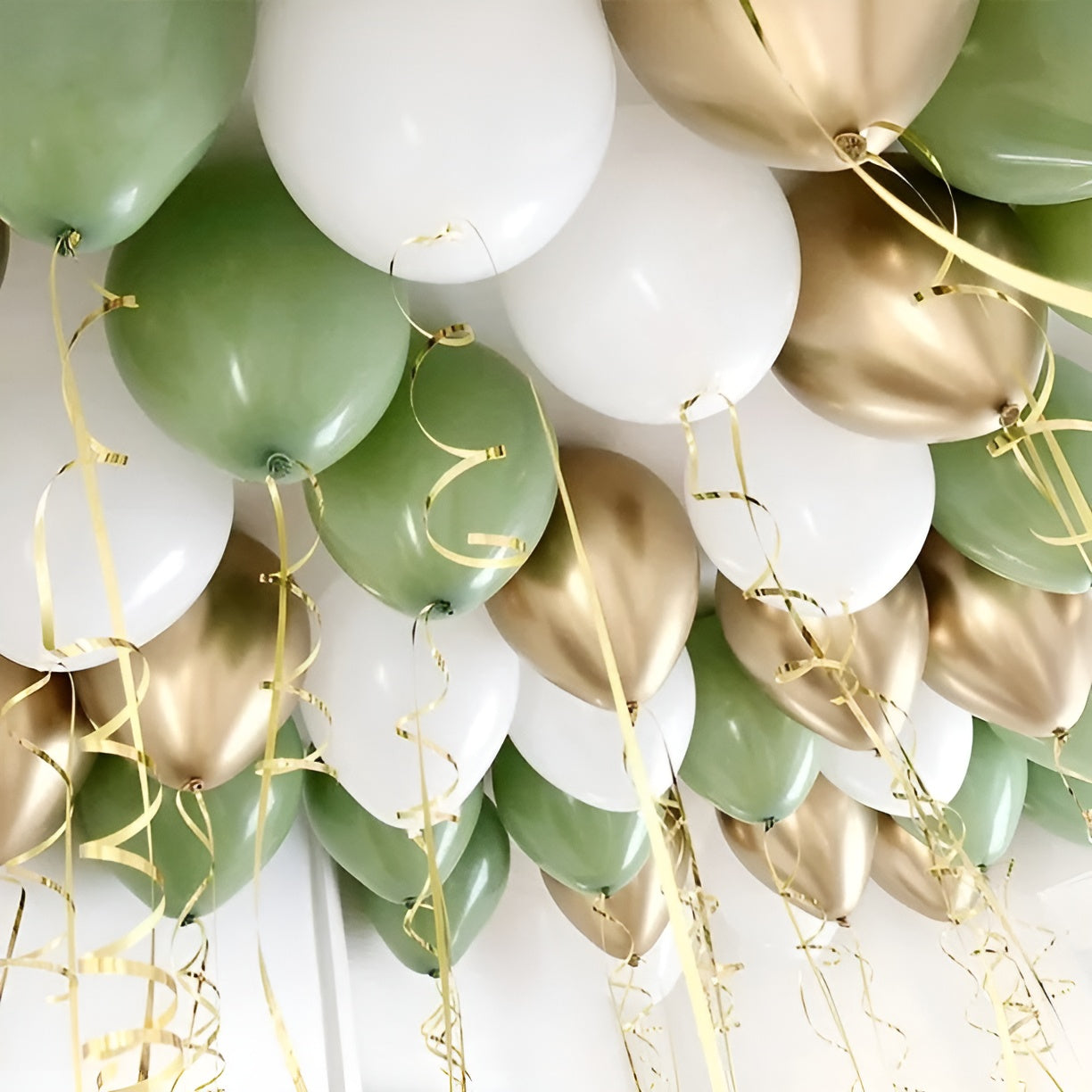 Kit de Globos Verdes y Dorados de 117 Piezas – Vista adicional – Disponible en NQLN Store Venezuela