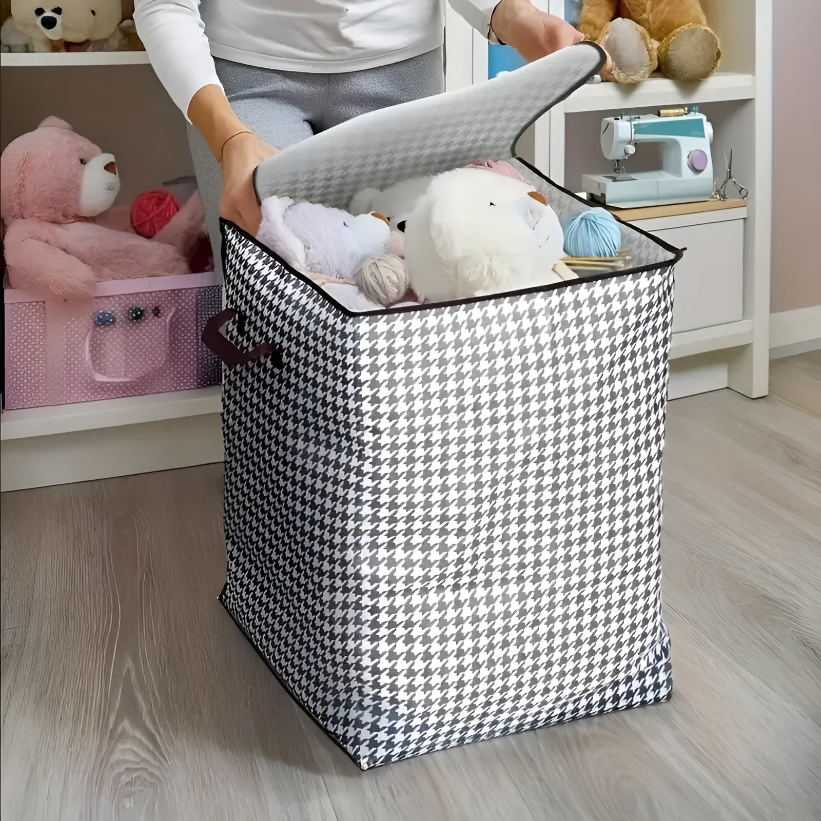 Organizador multifuncional 180L para ropa y cama – Vista detalle del producto – NQLN Store