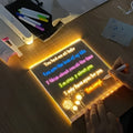 Tablero de notas LED con colores