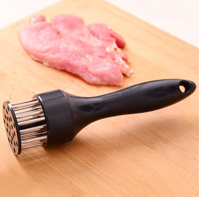 Ablandador de carne con aguja de acero inoxidable – Vista de cerca del producto – NQLN Store