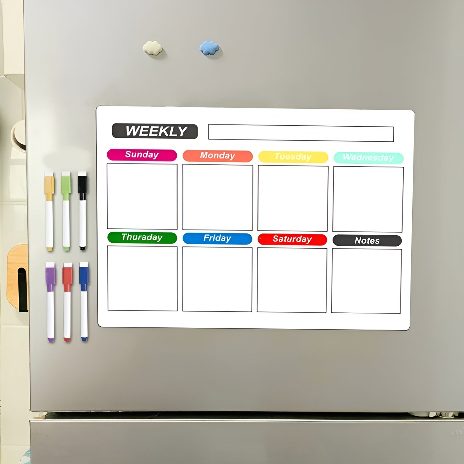 Calendario semanal magnetico para nevera – Detalle y presentación – NQLN Store Venezuela