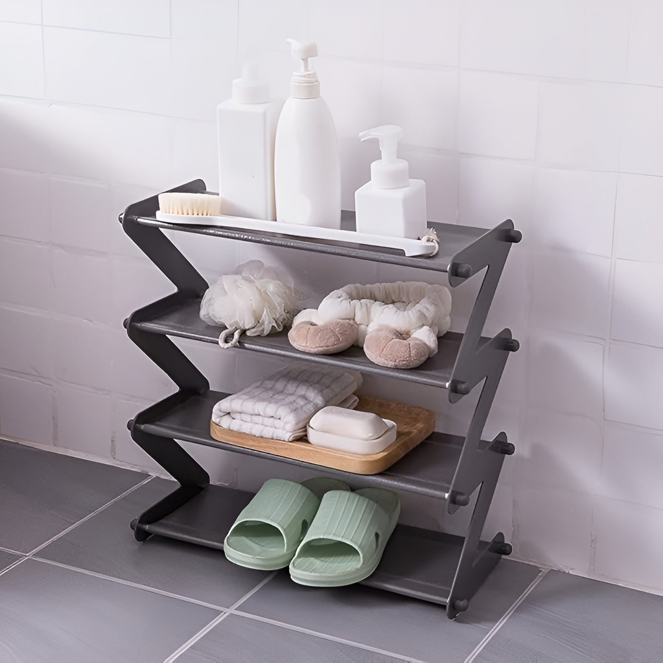 Zapatera extensible de 4 niveles – Vista de cerca del producto – NQLN Store