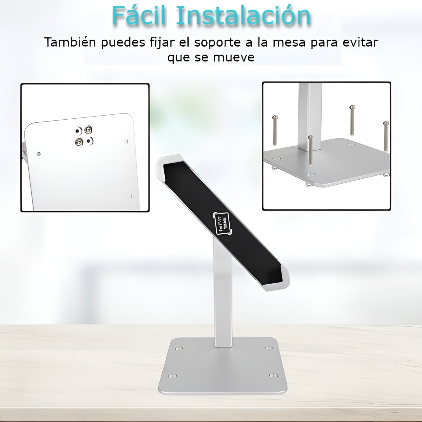 Soporte para tablet con seguridad y rotación 360° – Detalle de calidad y acabado – NQLN Store