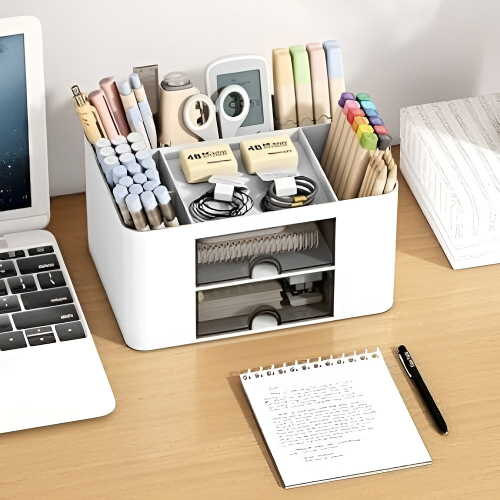 Organizador de escritorio de oficina con cajón – Vista adicional – Disponible en NQLN Store Venezuela