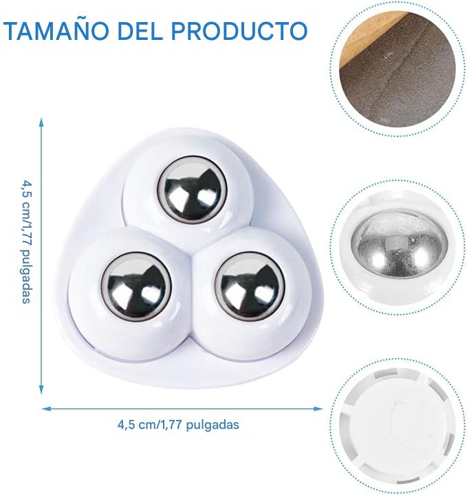 Mini ruedas giratorias autoadhesivas – Vista detalle del producto – NQLN Store