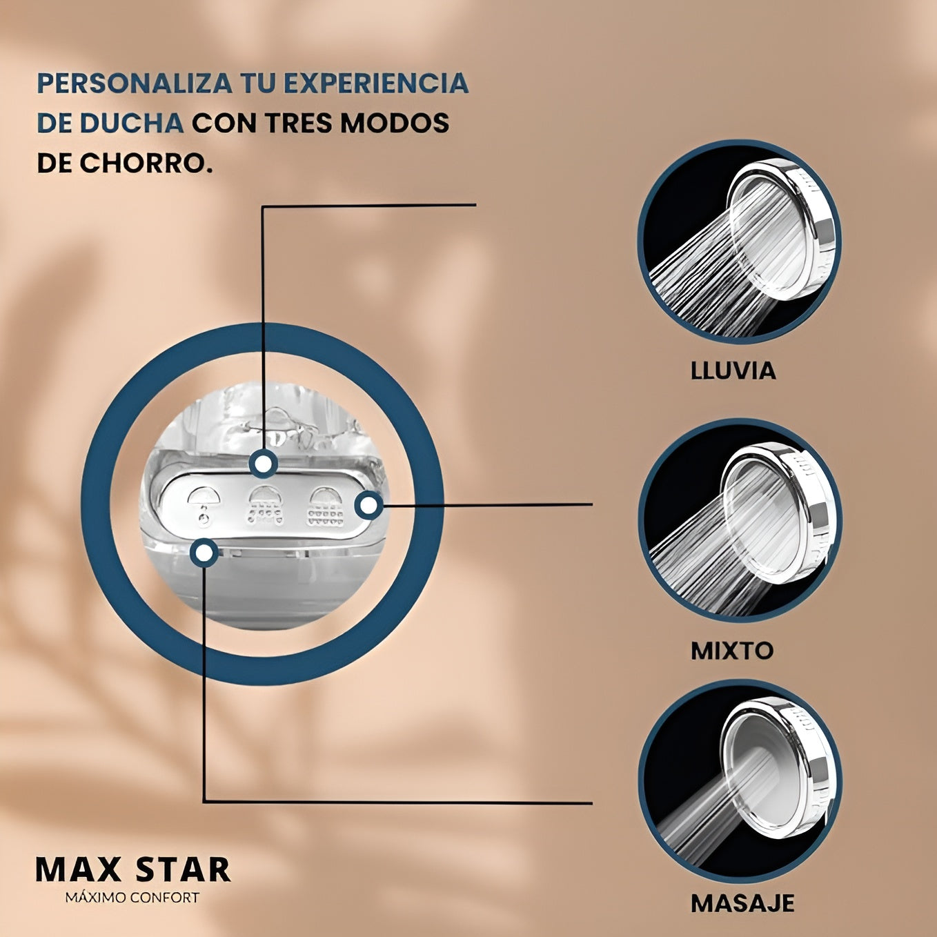 Cabezal de ducha pulverizador 3 en 1 – Comprar al mejor precio en NQLN Store Venezuela