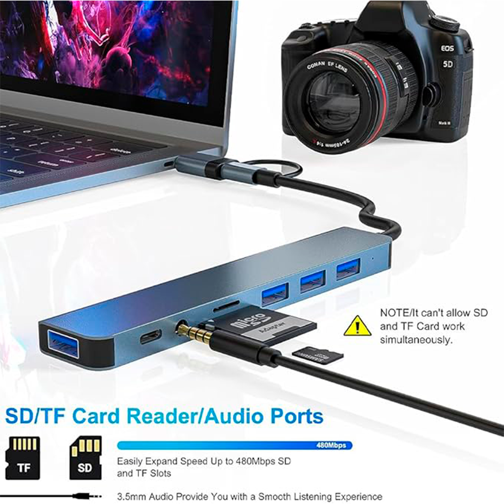 Concentrador de puertos USB 8 en 1 – Tienda online NQLN Store Venezuela