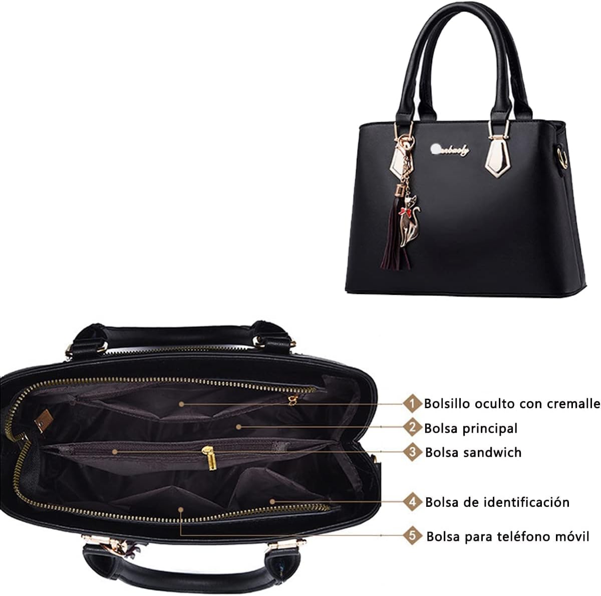 Duplex de Cartera de Mano con Asa Bandolera (Set de 2) – Envío a toda Venezuela – NQLN Store