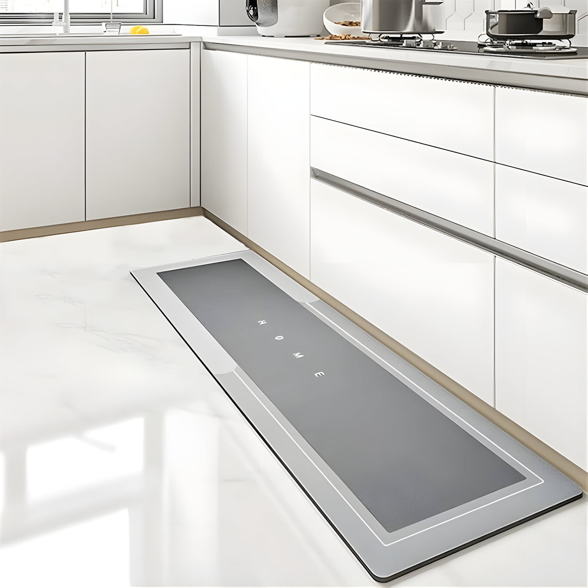 Alfombra antideslizante de cocina gris claro - Set Renueva y Decora tu Cocina