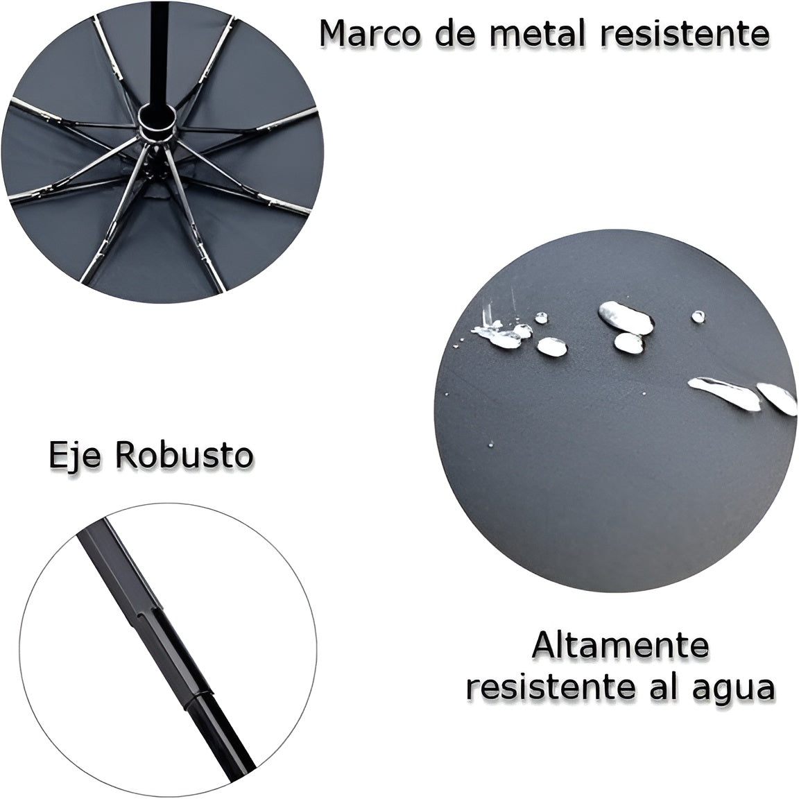 Paragua plegable automático – Vista de cerca del producto – NQLN Store