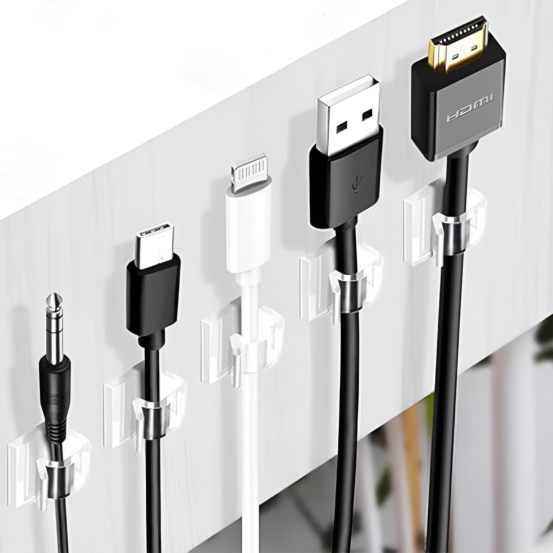 Clips transpartentes organizadores de cables (Pack de 50) – Comprar al mejor precio en NQLN Store Venezuela