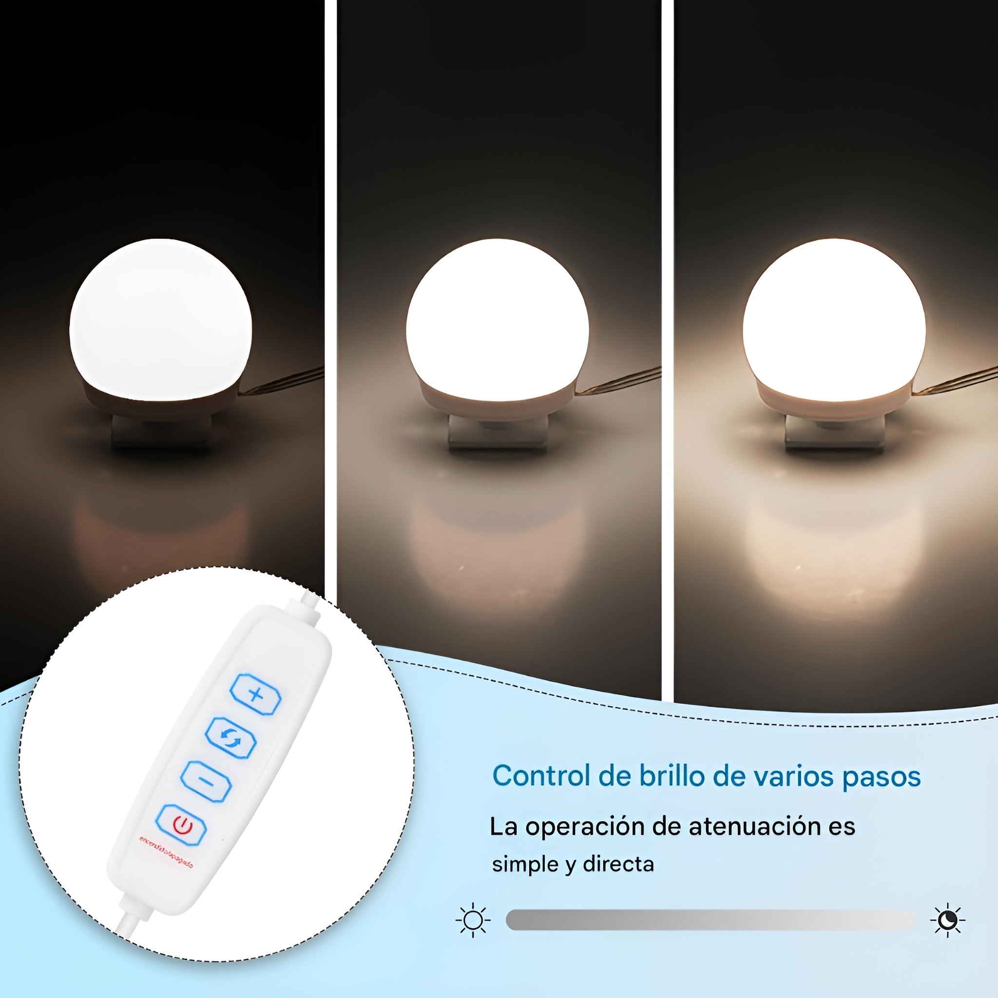 Luces Led en esfera para espejo – Comprar al mejor precio en NQLN Store Venezuela