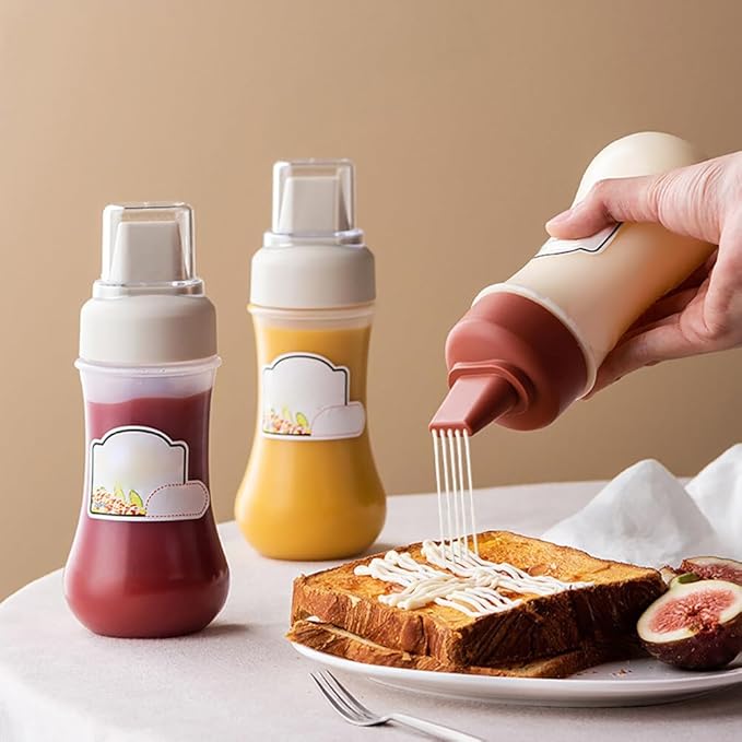 Botella de 5 agujeros para salsas de silicona (1 unidad) – Vista detalle del producto – NQLN Store