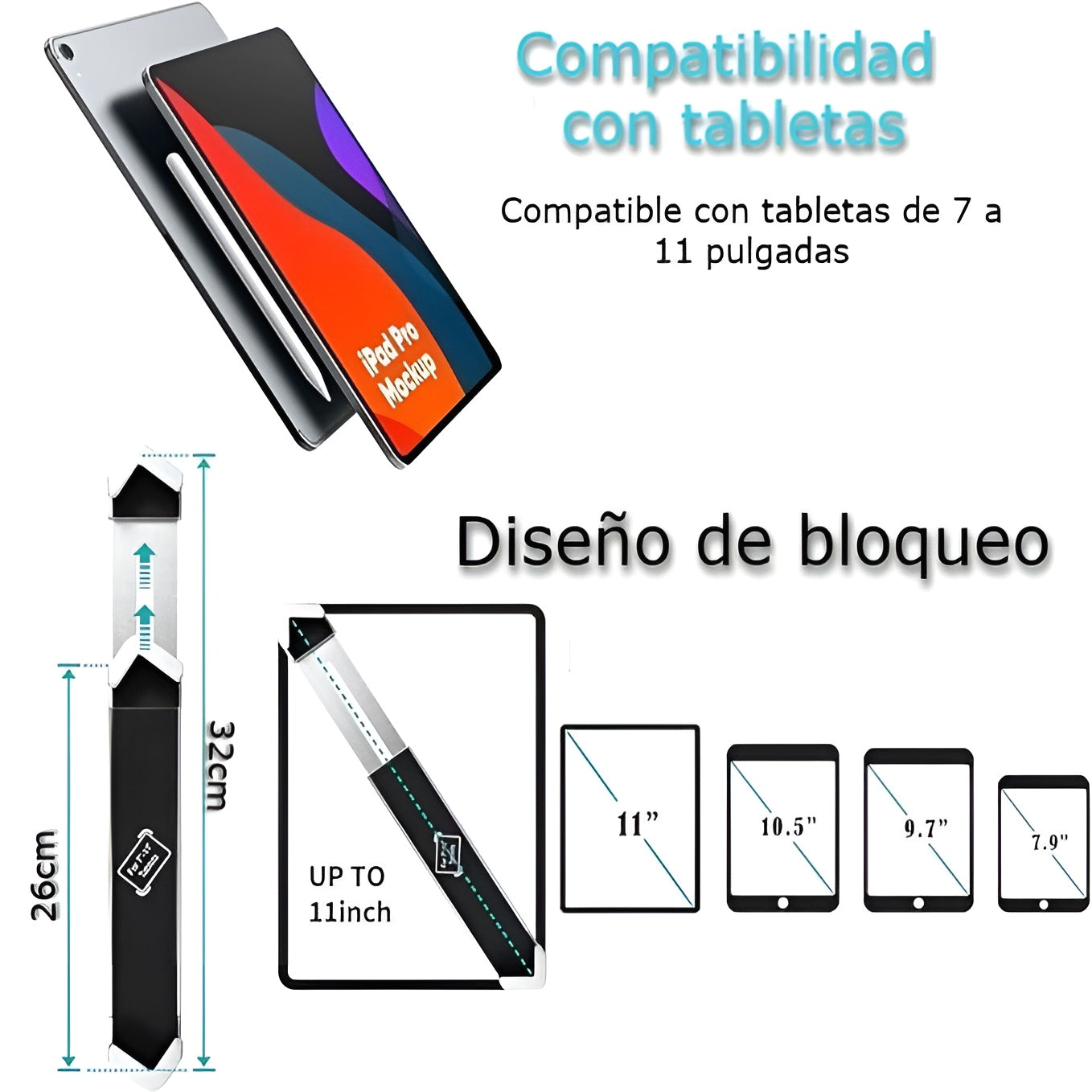 Soporte para tablet con seguridad y rotación 360° – Comprar al mejor precio en NQLN Store Venezuela