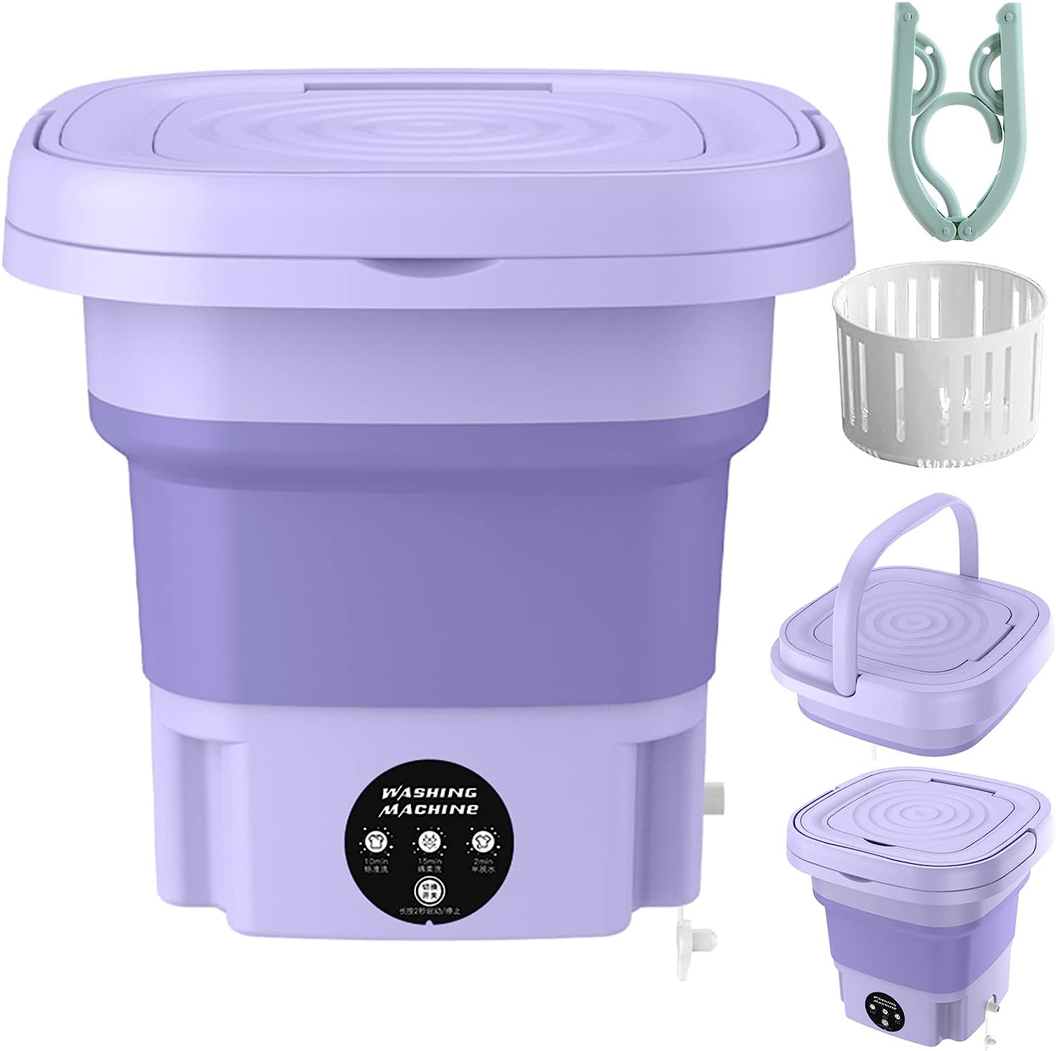 Mini lavadora de 8 litros con 3 modos de limpieza profunda – Detalle de calidad y acabado – NQLN Store