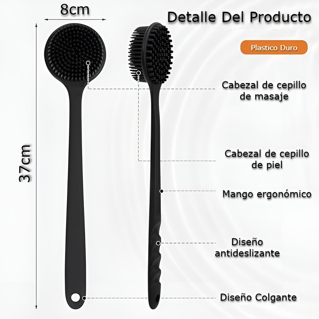 Cepillo Exfoliante Corporal – Vista detalle del producto – NQLN Store
