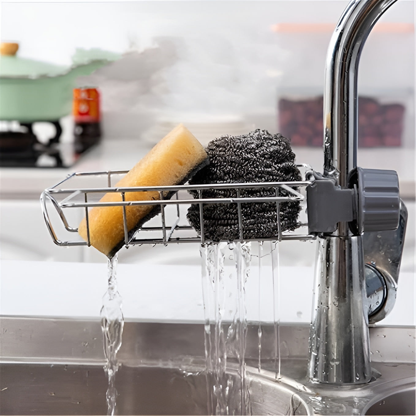 Soporte para esponja en grifo de acero inoxidable – Envío a toda Venezuela – NQLN Store