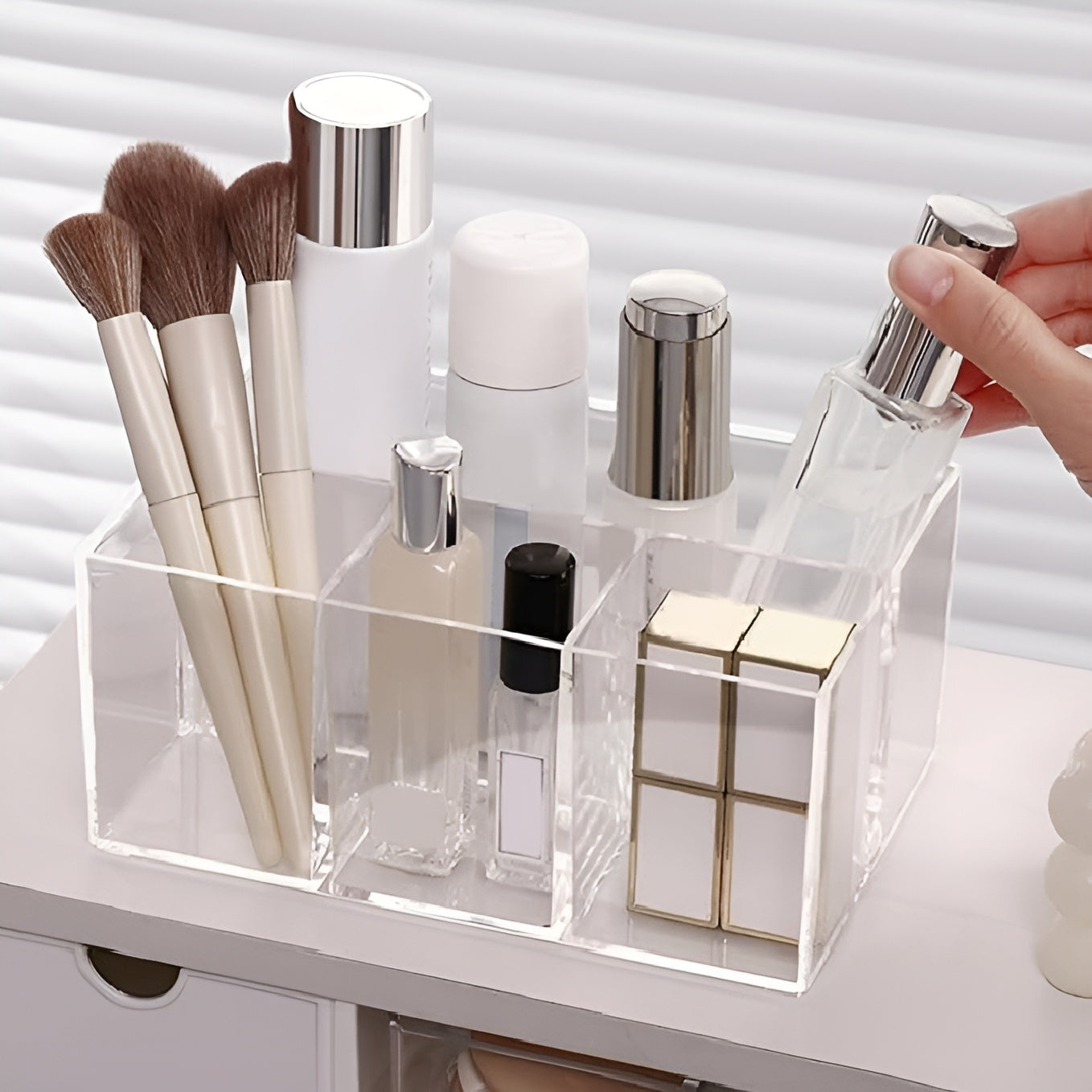 Organizador de maquillaje de 3 secciones – Tienda online NQLN Store Venezuela