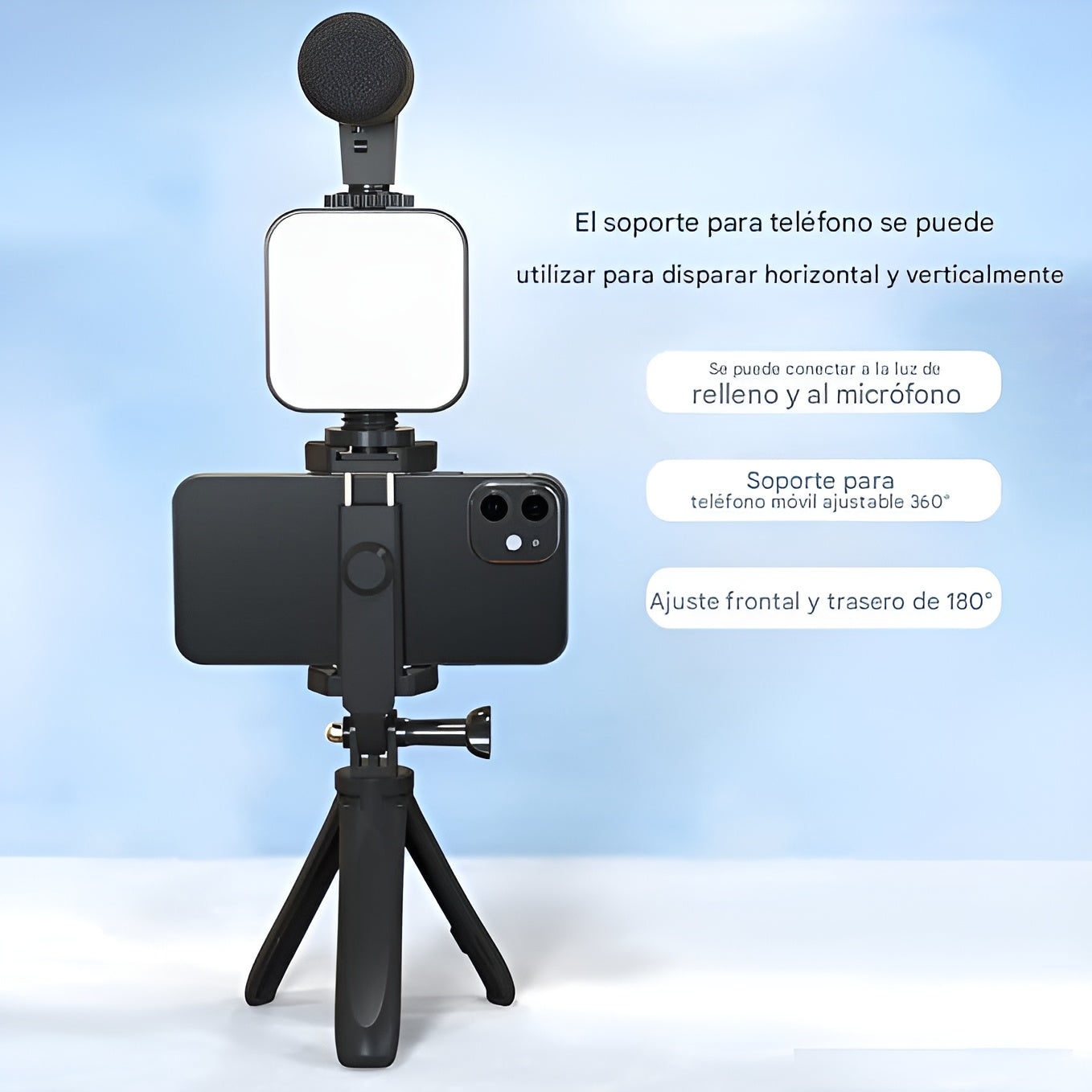 Kit de Blogger con Luz y Microfono – Envío a toda Venezuela – NQLN Store