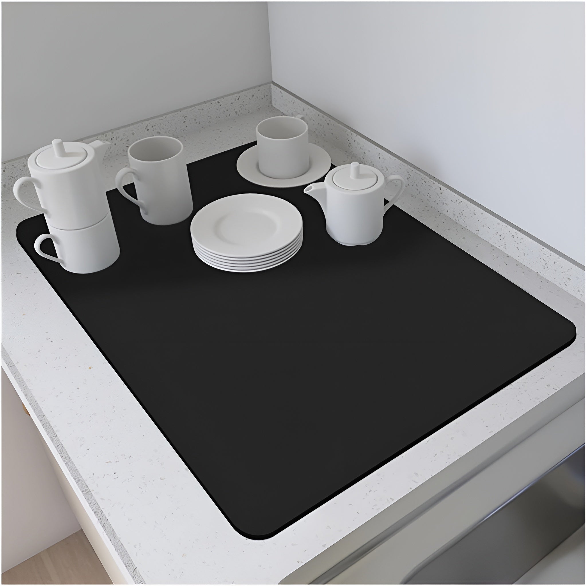 Alfombra de secado rápido para platos de cocina – Vista detalle del producto – NQLN Store