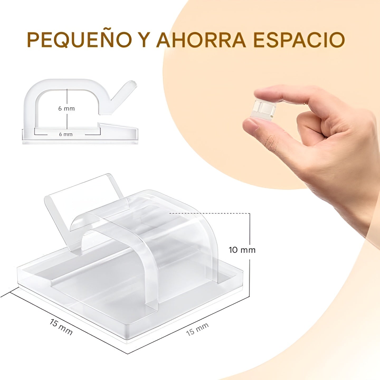 Clips transpartentes organizadores de cables (Pack de 50) – Disponible en Caracas y Margarita – NQLN Store