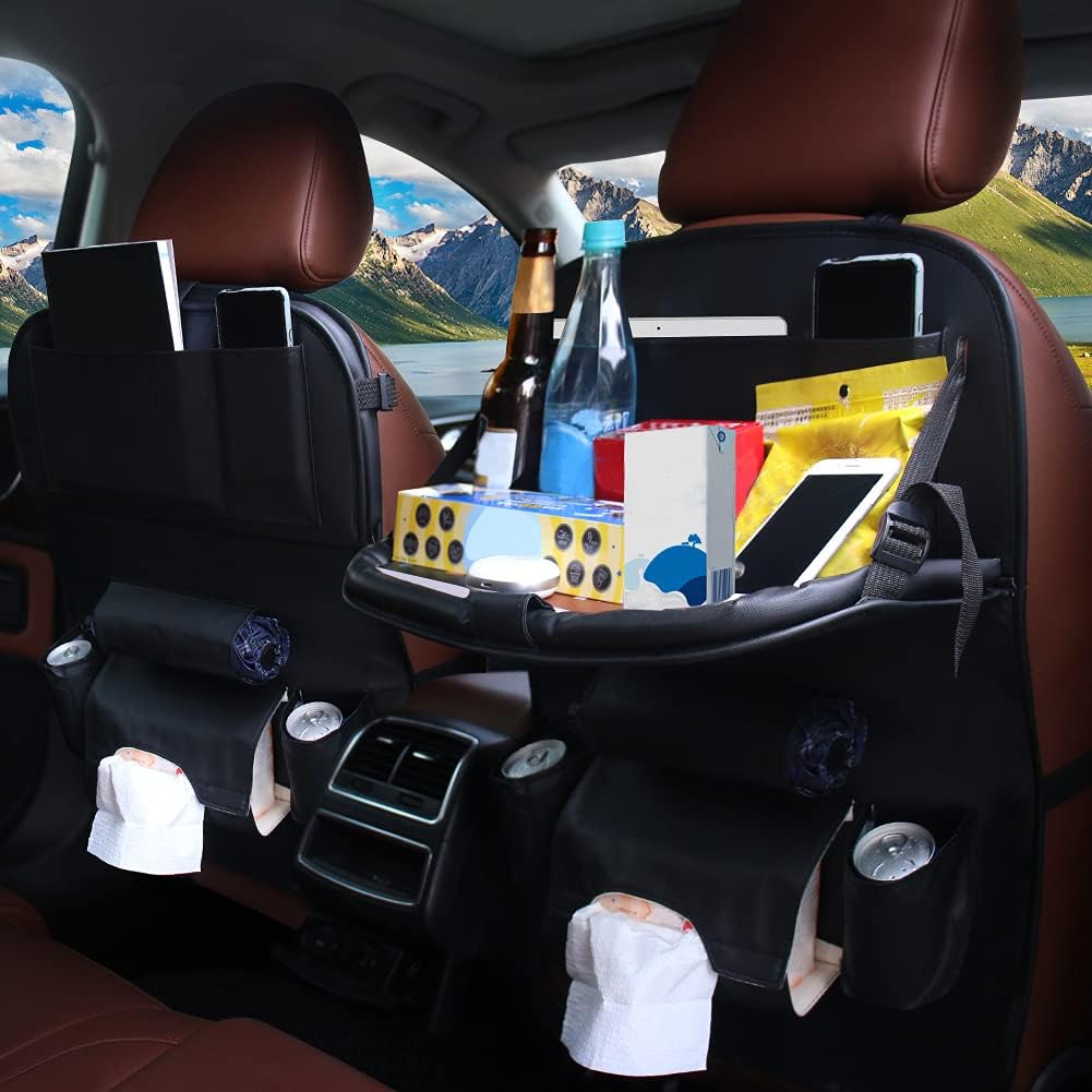 Organizadores de cuero para asientos de carro (1 unidad) – Detalle de calidad y acabado – NQLN Store