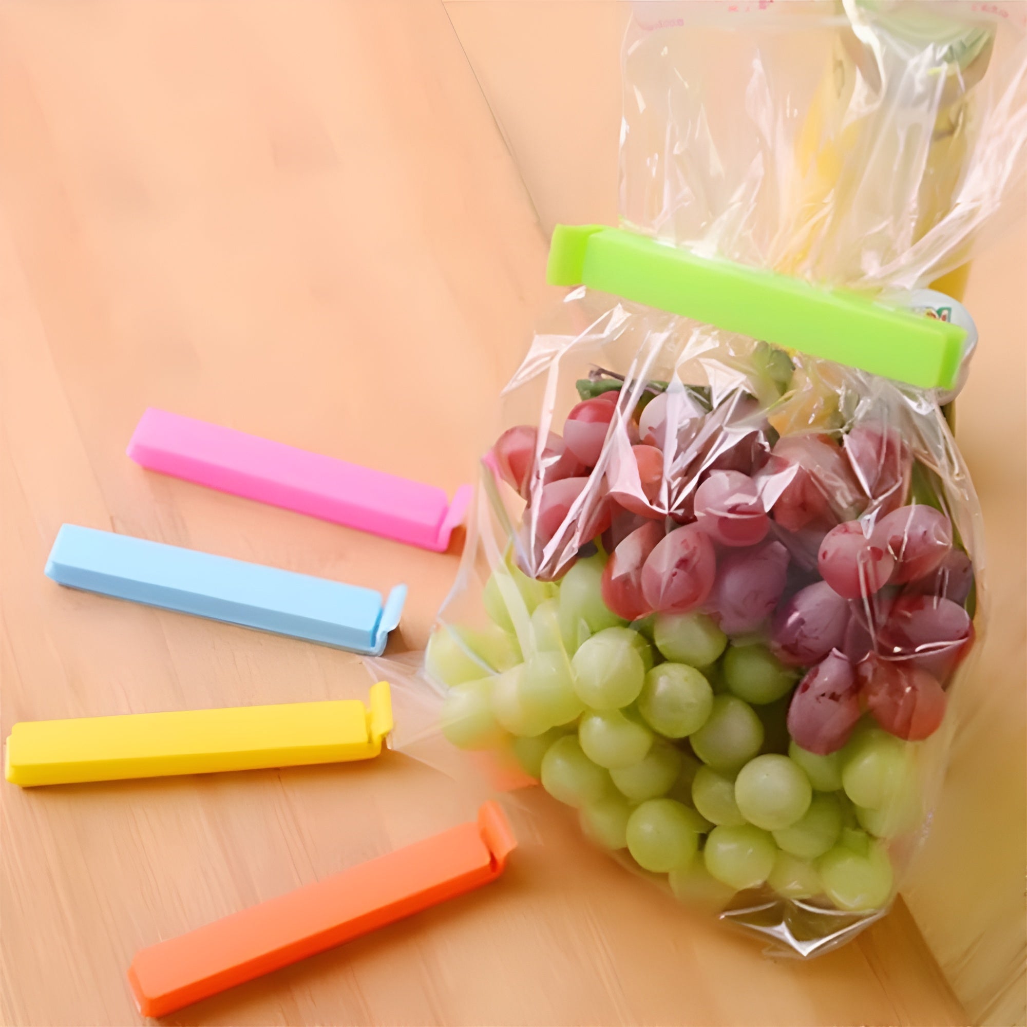 Clips para Bolsas (Set de 5 Piezas) – Vista de cerca del producto – NQLN Store