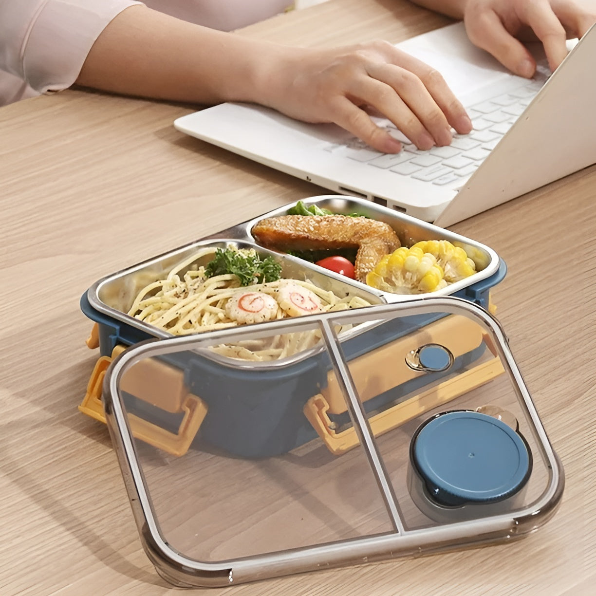 Recipiente de comida con 2 compartimentos – Envío a toda Venezuela – NQLN Store