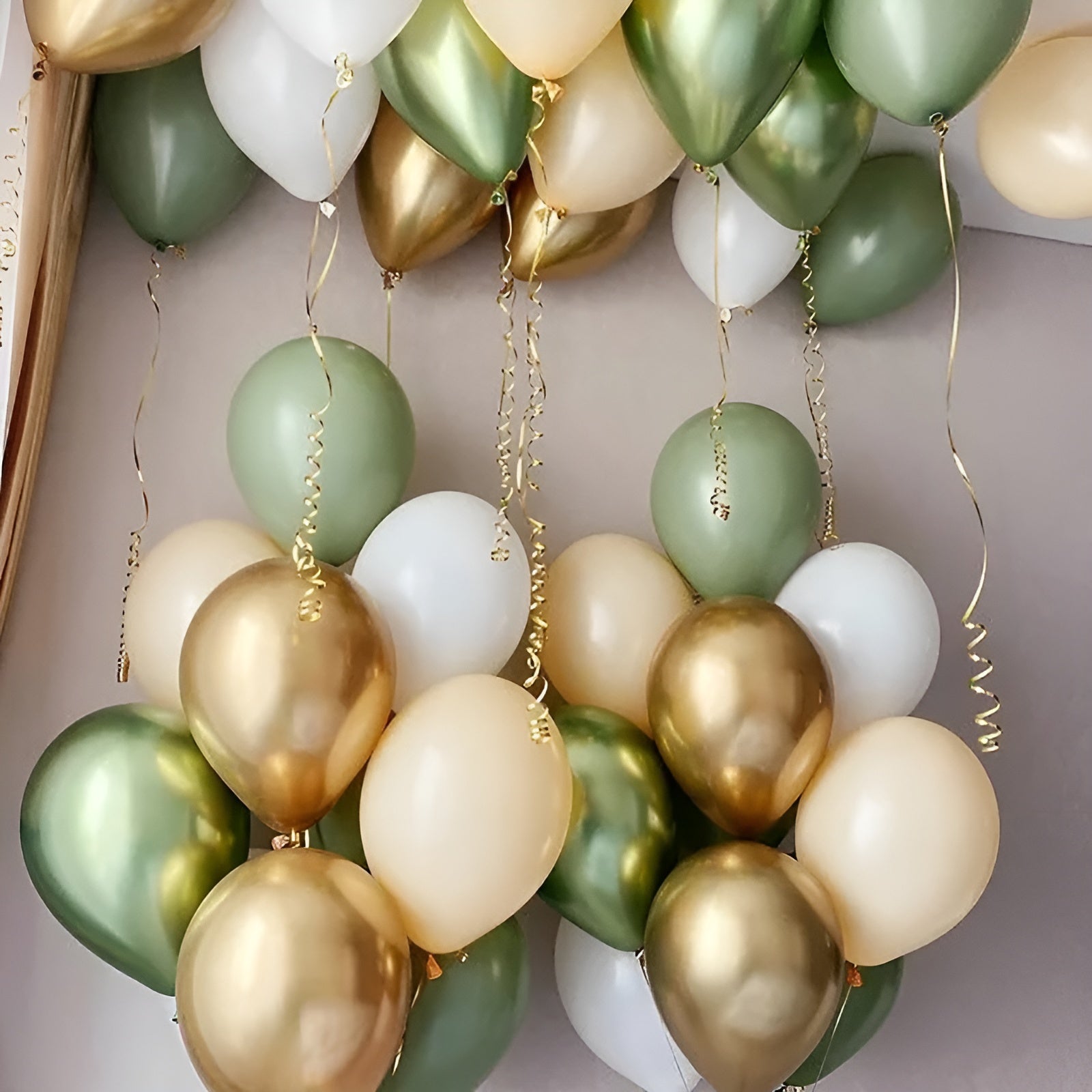 Kit de Globos Verdes y Dorados de 117 Piezas – NQLN Store Venezuela, tienda online con envío a todo el país